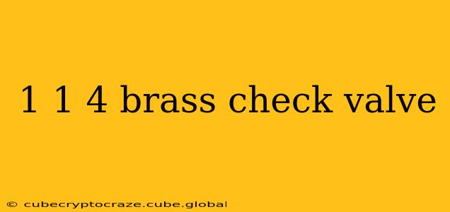 1 1 4 brass check valve