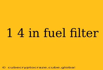 1 4 in fuel filter