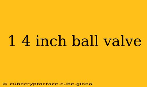 1 4 inch ball valve