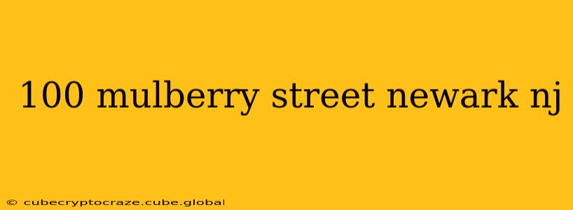 100 mulberry street newark nj
