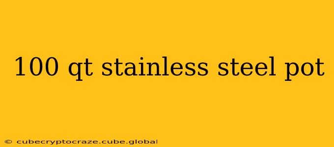 100 qt stainless steel pot