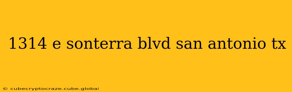 1314 e sonterra blvd san antonio tx