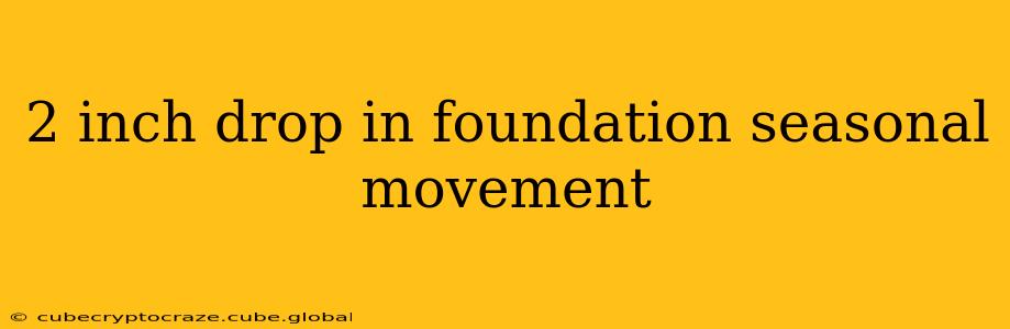 2 inch drop in foundation seasonal movement