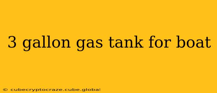 3 gallon gas tank for boat