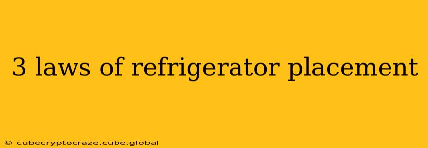 3 laws of refrigerator placement