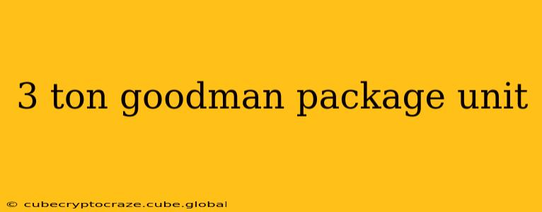 3 ton goodman package unit