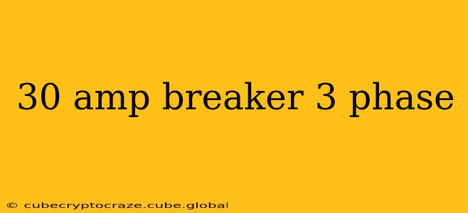 30 amp breaker 3 phase