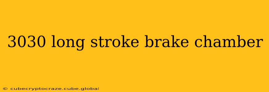 3030 long stroke brake chamber