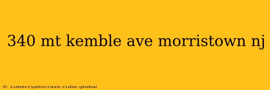 340 mt kemble ave morristown nj