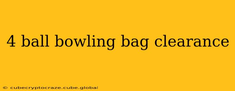 4 ball bowling bag clearance