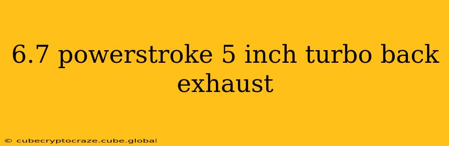 6.7 powerstroke 5 inch turbo back exhaust