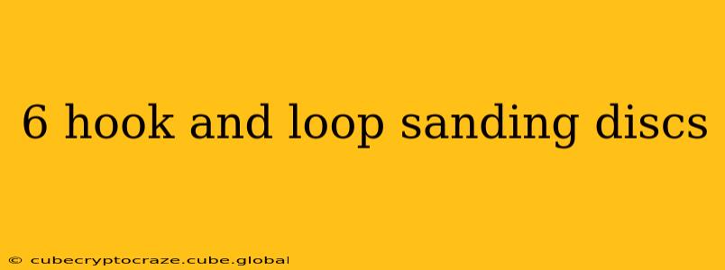 6 hook and loop sanding discs