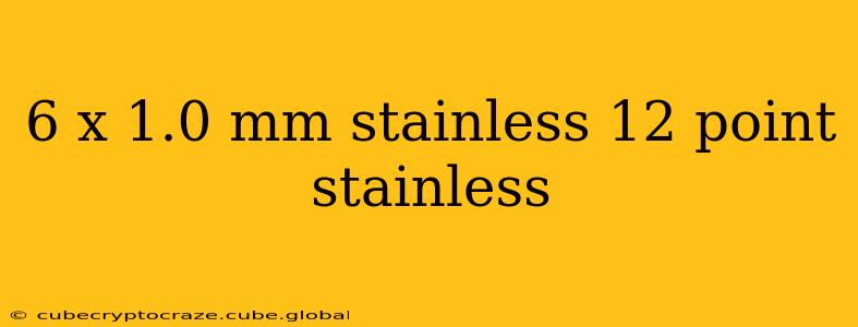 6 x 1.0 mm stainless 12 point stainless