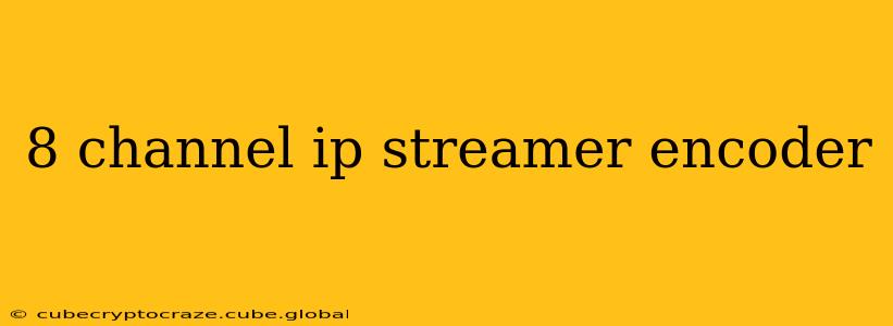 8 channel ip streamer encoder