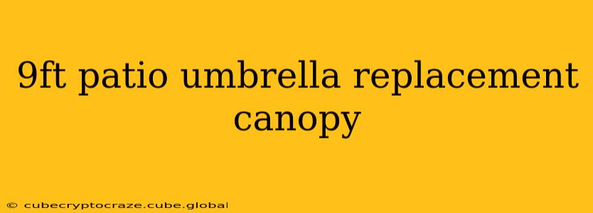 9ft patio umbrella replacement canopy