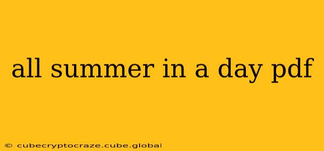 all summer in a day pdf