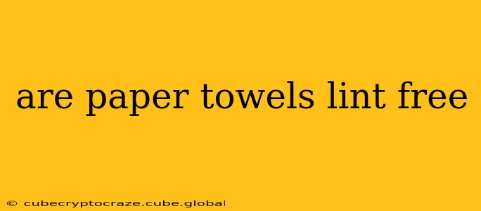 are paper towels lint free