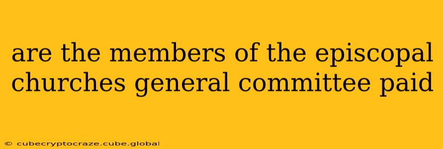 are the members of the episcopal churches general committee paid