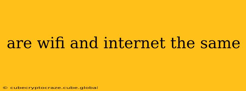 are wifi and internet the same