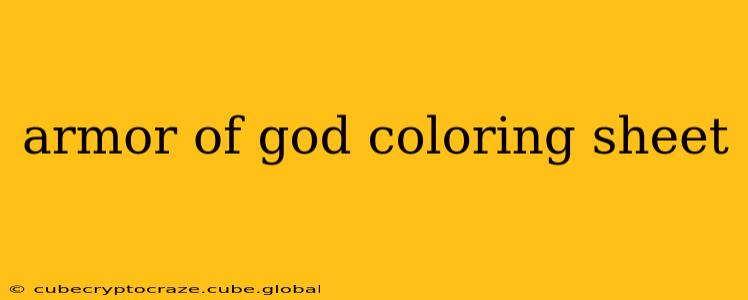 armor of god coloring sheet