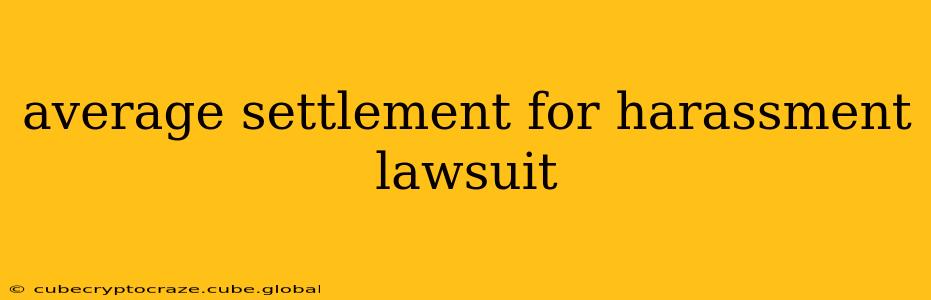 average settlement for harassment lawsuit