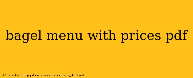 bagel menu with prices pdf