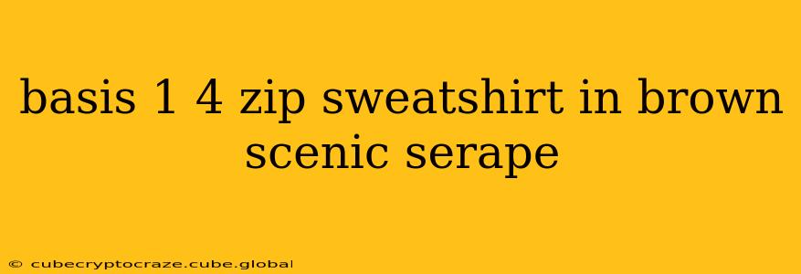 basis 1 4 zip sweatshirt in brown scenic serape