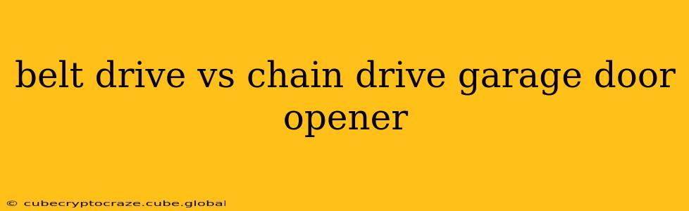 belt drive vs chain drive garage door opener