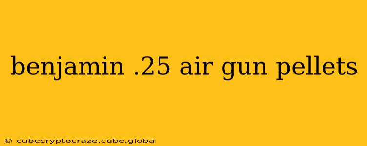 benjamin .25 air gun pellets