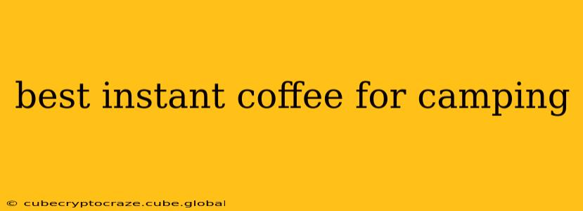 best instant coffee for camping