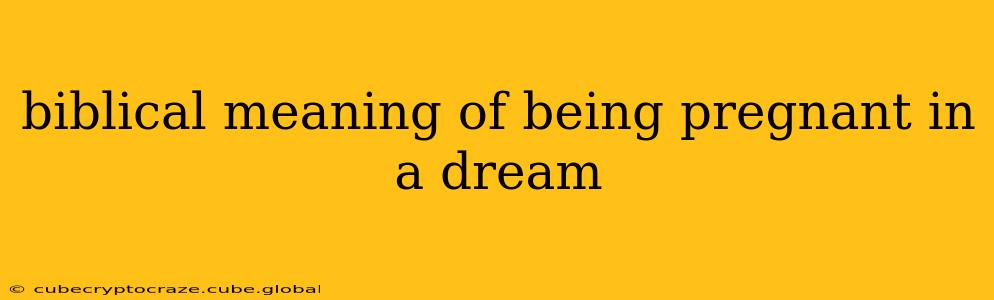 biblical meaning of being pregnant in a dream