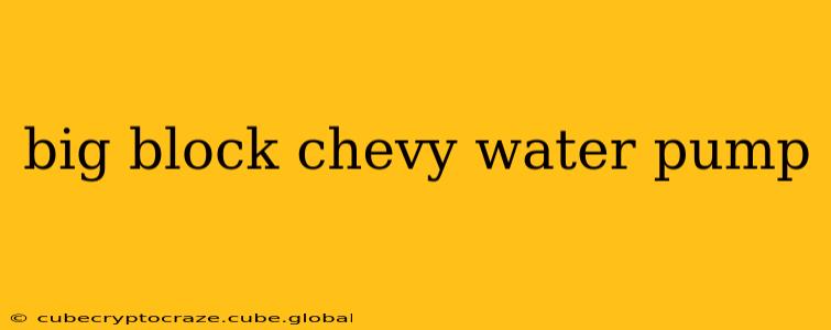 big block chevy water pump