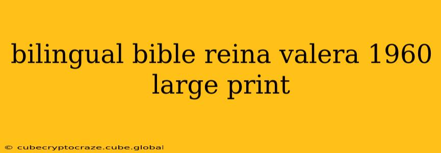 bilingual bible reina valera 1960 large print