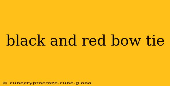 black and red bow tie
