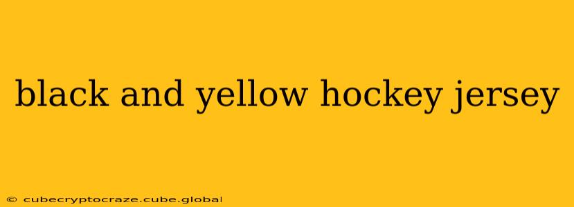 black and yellow hockey jersey