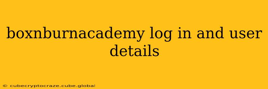 boxnburnacademy log in and user details