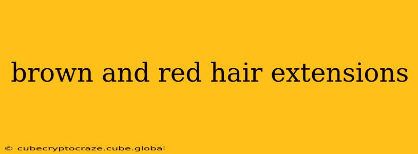 brown and red hair extensions