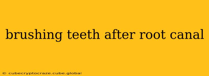 brushing teeth after root canal