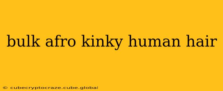 bulk afro kinky human hair