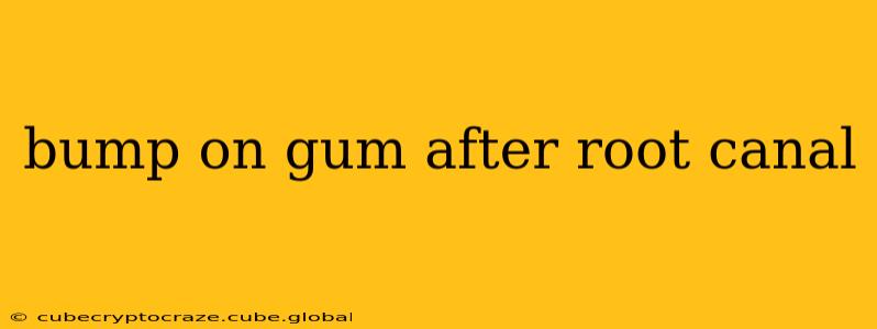 bump on gum after root canal