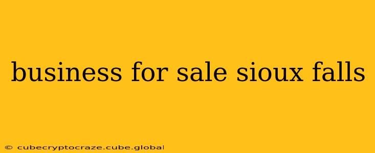 business for sale sioux falls