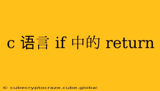 c 语言 if 中的 return