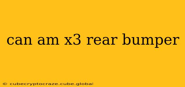 can am x3 rear bumper