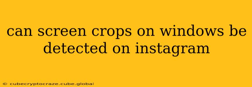 can screen crops on windows be detected on instagram