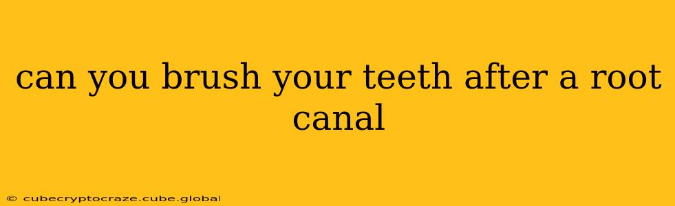 can you brush your teeth after a root canal