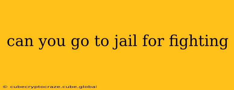 can you go to jail for fighting