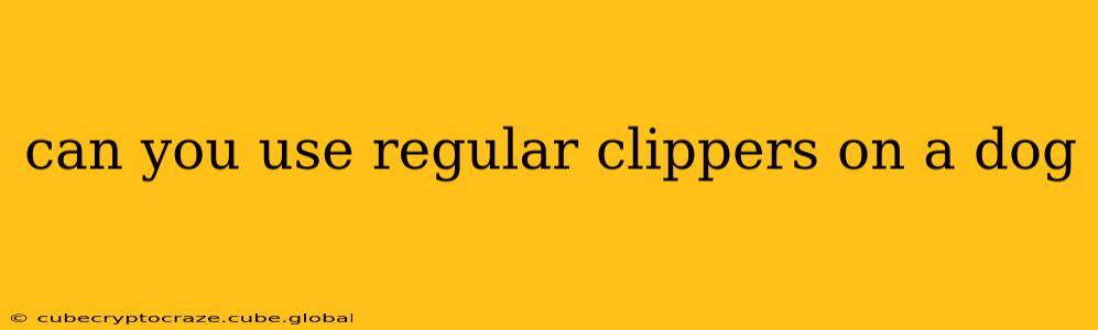 can you use regular clippers on a dog