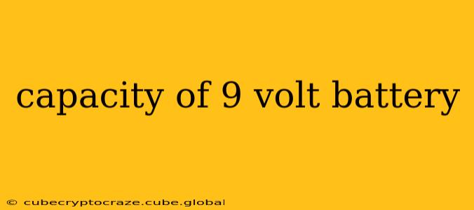 capacity of 9 volt battery