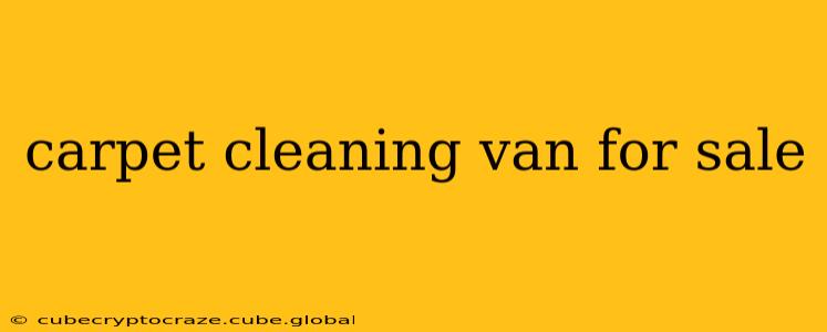 carpet cleaning van for sale