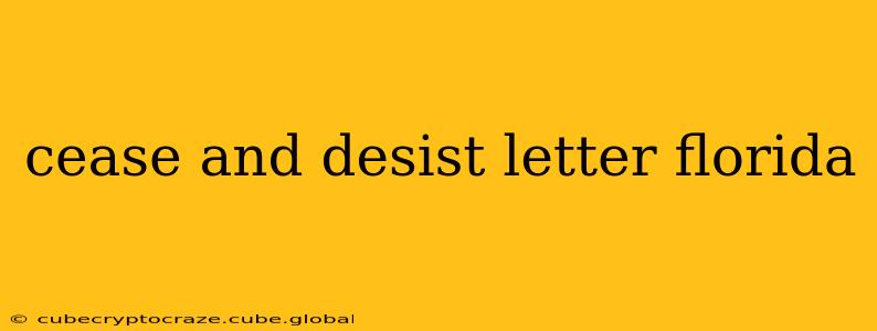 cease and desist letter florida